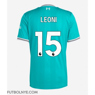 Camiseta Liverpool Giovanni Leoni #15 Tercera Equipación 2025-26 manga corta Camiseta Liverpool Giovanni Leoni #15 Tercera Equipación 2025-26 manga corta